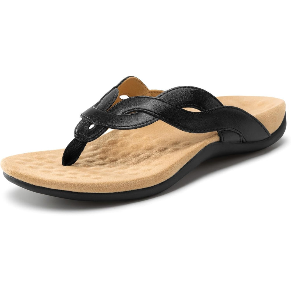 Women's Orthopedic Arch Support Sandals Orthotic Flip Flops Comfortable Slip On Thong Flat Sandals