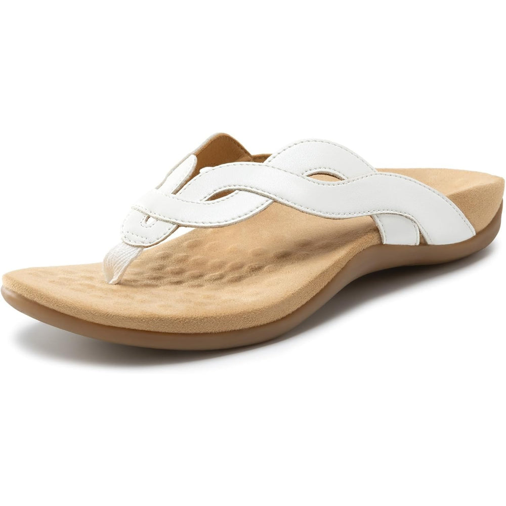 Women's Orthopedic Arch Support Sandals Orthotic Flip Flops Comfortable Slip On Thong Flat Sandals