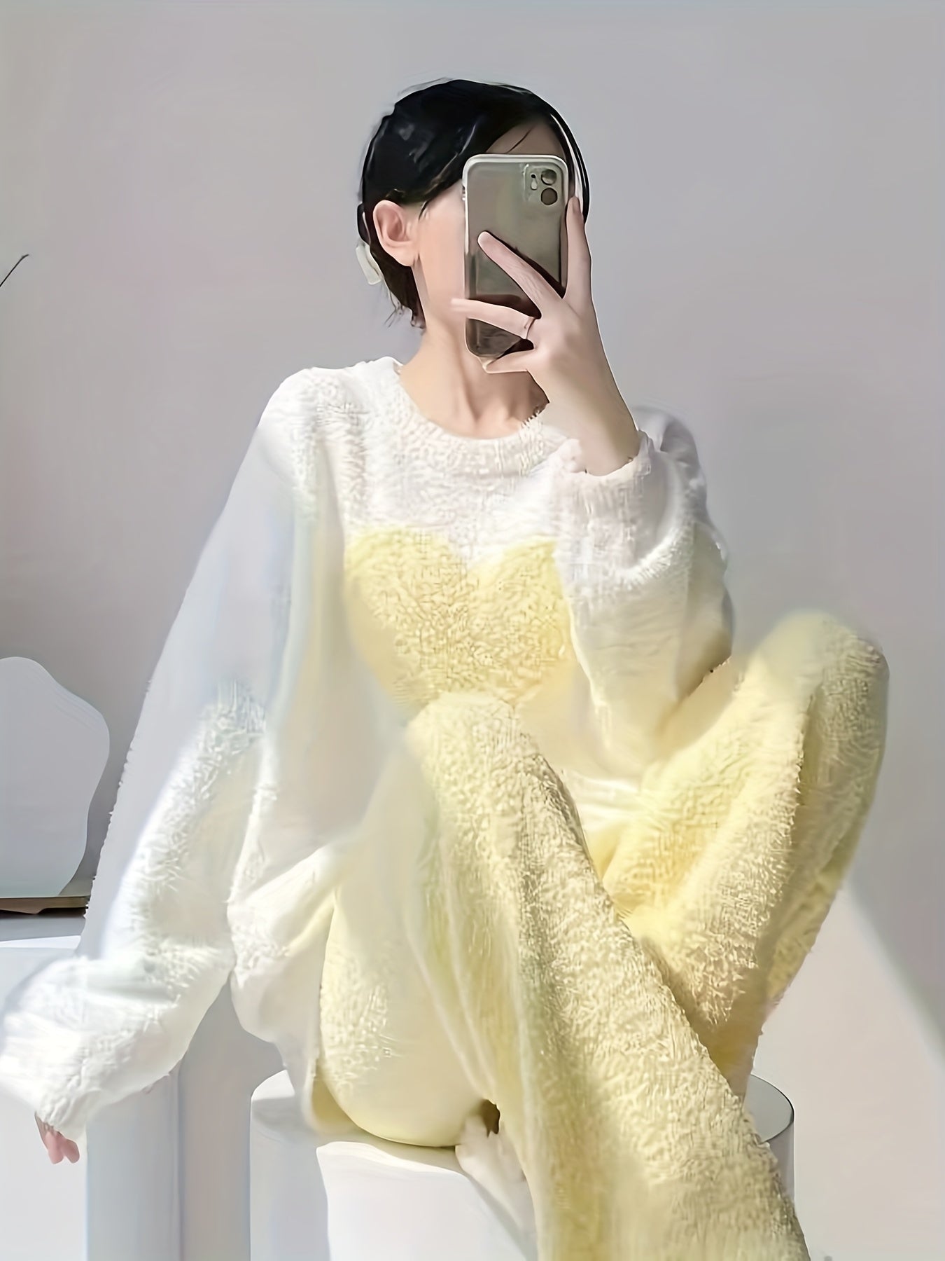 Coral fleece, princess style, pajamas, Women's 2025 autumn and winter new models, thickened, fleece, warm, sweet, high-end, loungewear, set
