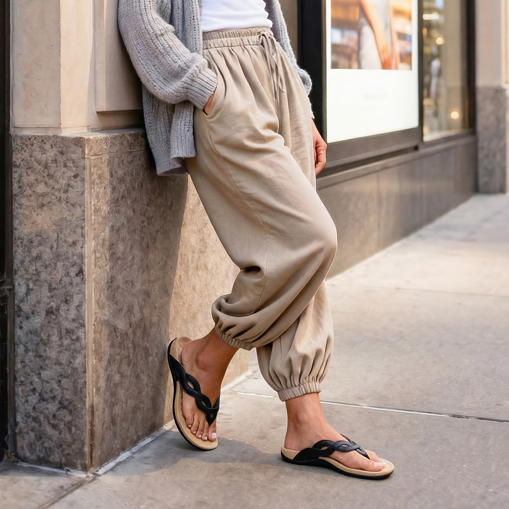 Women's Orthopedic Arch Support Sandals Orthotic Flip Flops Comfortable Slip On Thong Flat Sandals