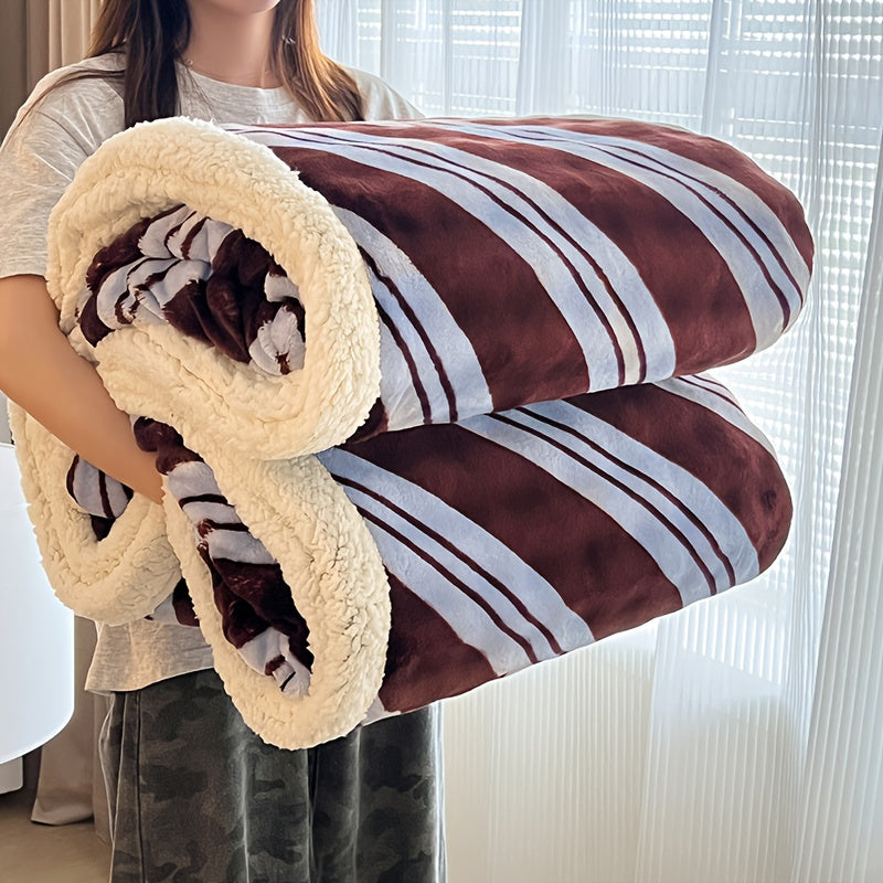 Heavyweight King Size Bed Blanket | Machine Washable, Gravity Blanket for Sofa Cover, Dormitory and Bedroom Cozy Bedding, Winter Living Room and Bedroom, DecorChristmas Gifts, Flannel Polyester