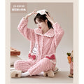 2025 New Thick Coral Fleece Pajamas for Women, Perfect for Autumn And Winter, Featuring a Cute Bunny Design for Cozy Home Wear