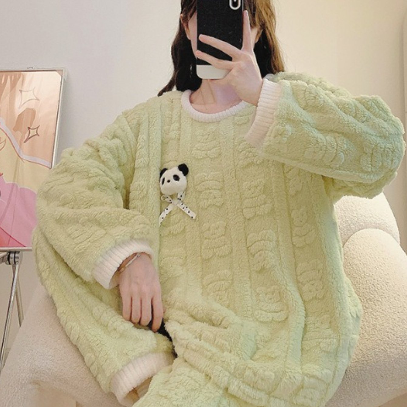 5XL Plus Size Pajama Set for Women, Cozy Coral Fleece Loungewear