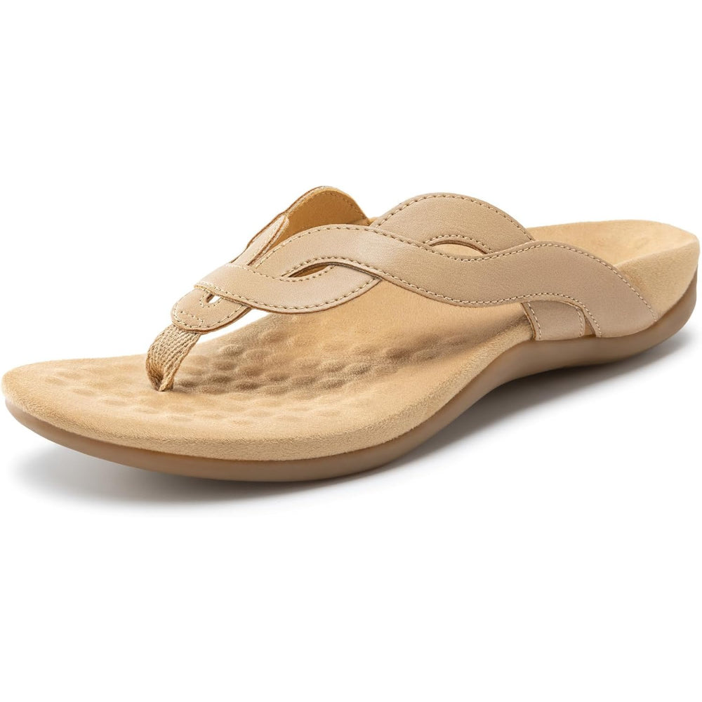 Women's Orthopedic Arch Support Sandals Orthotic Flip Flops Comfortable Slip On Thong Flat Sandals