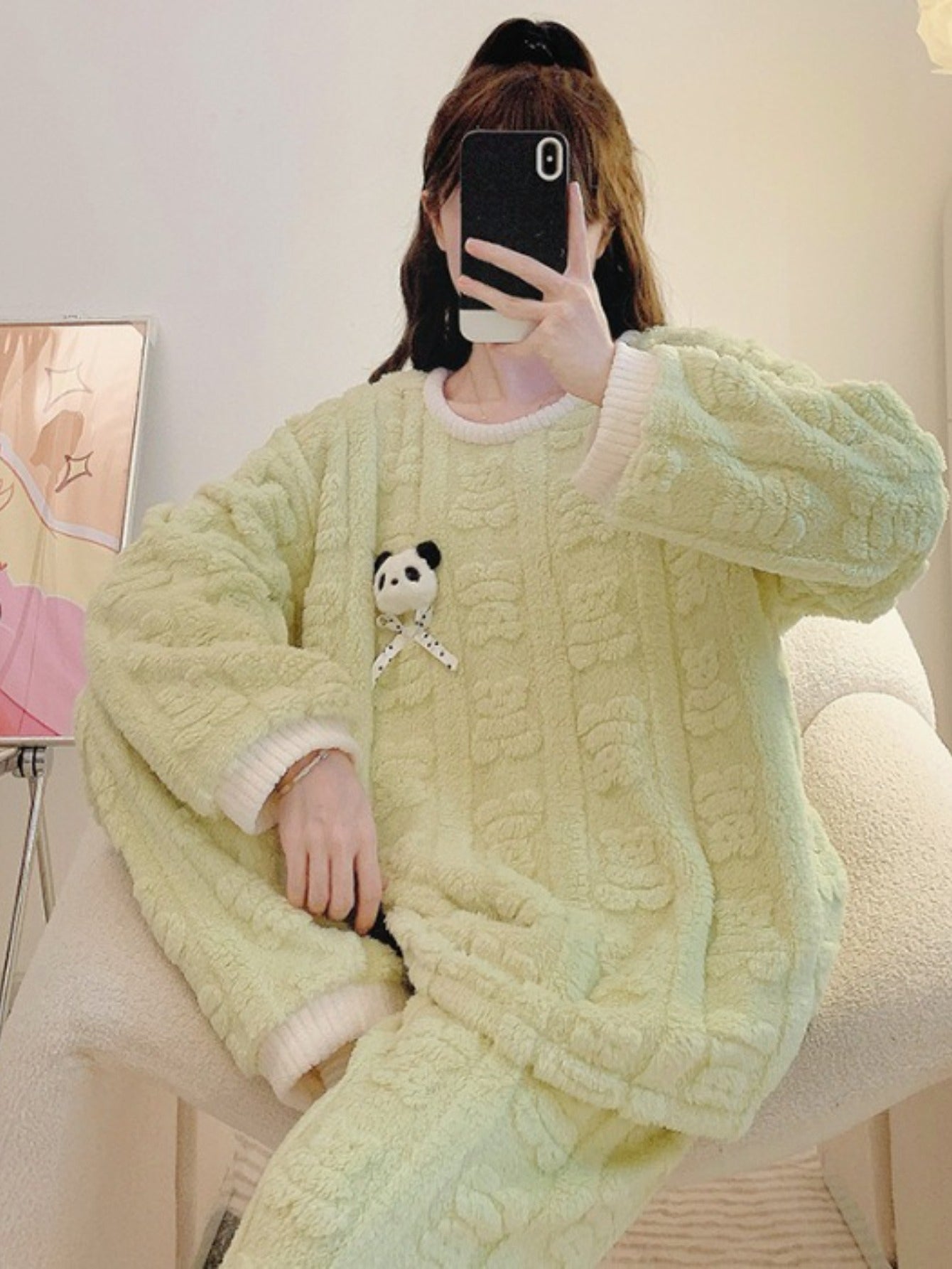 5XL Plus Size Pajama Set for Women, Cozy Coral Fleece Loungewear