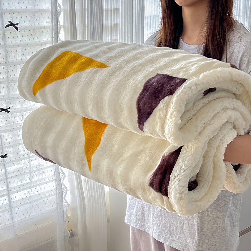 Heavyweight King Size Bed Blanket | Machine Washable, Gravity Blanket for Sofa Cover, Dormitory and Bedroom Cozy Bedding, Winter Living Room and Bedroom, DecorChristmas Gifts, Flannel Polyester