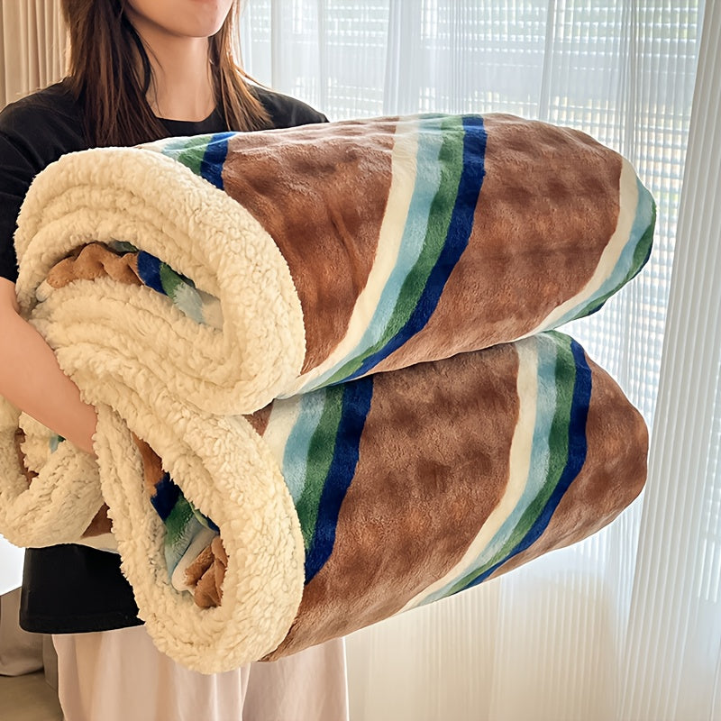 Heavyweight King Size Bed Blanket | Machine Washable, Gravity Blanket for Sofa Cover, Dormitory and Bedroom Cozy Bedding, Winter Living Room and Bedroom, DecorChristmas Gifts, Flannel Polyester