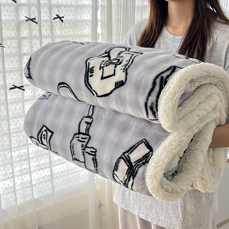 Heavyweight King Size Bed Blanket | Machine Washable, Gravity Blanket for Sofa Cover, Dormitory and Bedroom Cozy Bedding, Winter Living Room and Bedroom, DecorChristmas Gifts, Flannel Polyester