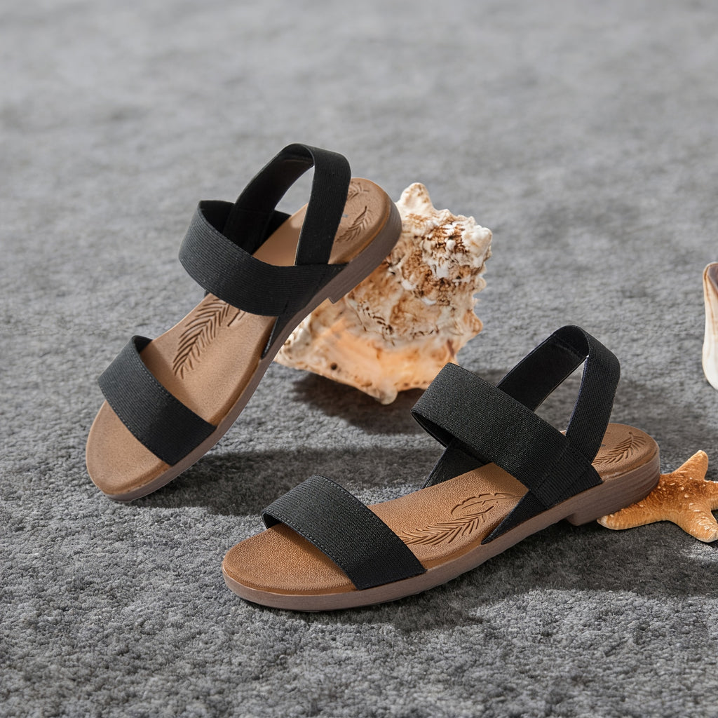 Flat Sandals for Women Featuring Gladiator Style - with Elastic Ankle Straps, Slip-Resistant Soles, And Comfortable Insoles, Perfect for Casual Summer Wear., Women Shoes