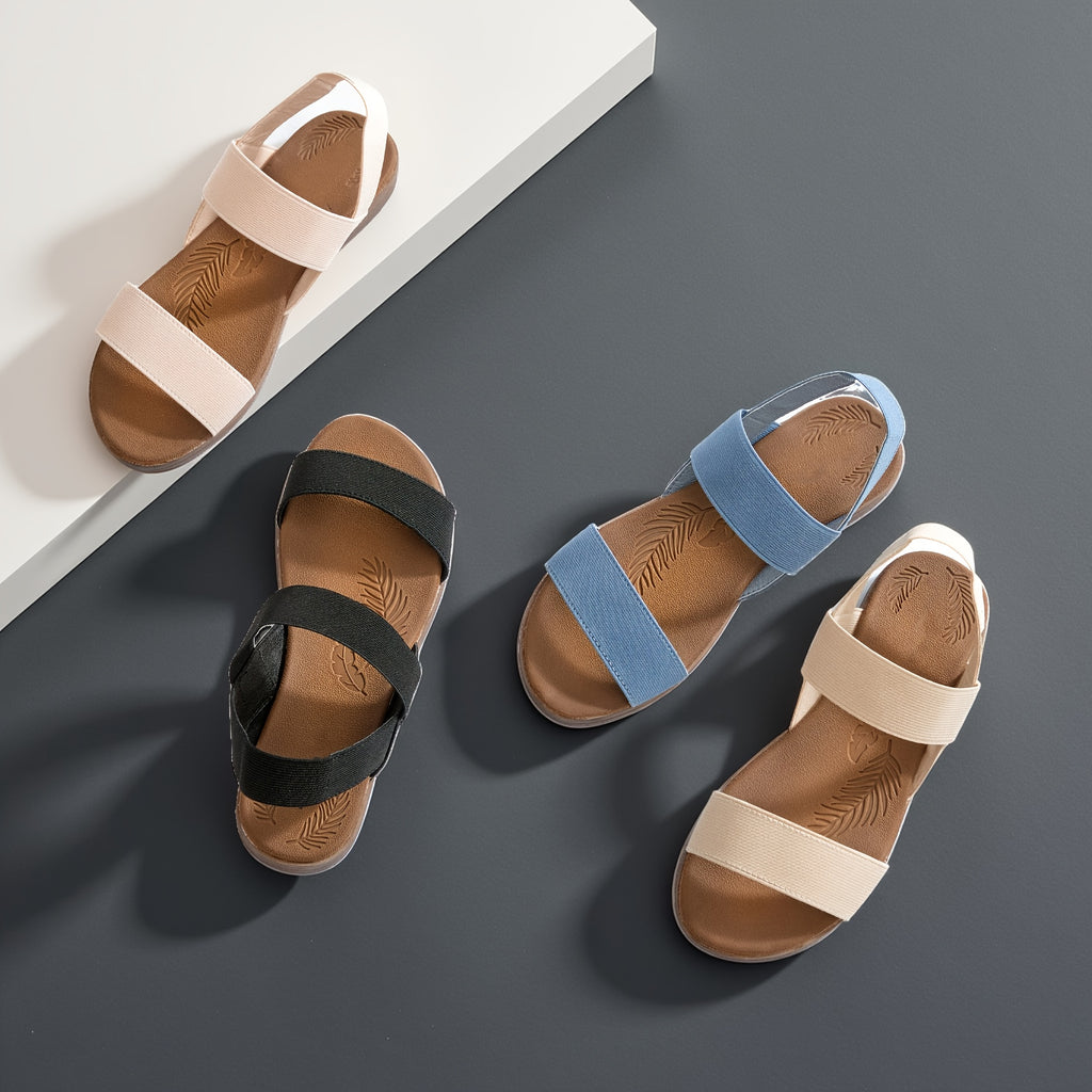 Flat Sandals for Women Featuring Gladiator Style - with Elastic Ankle Straps, Slip-Resistant Soles, And Comfortable Insoles, Perfect for Casual Summer Wear., Women Shoes