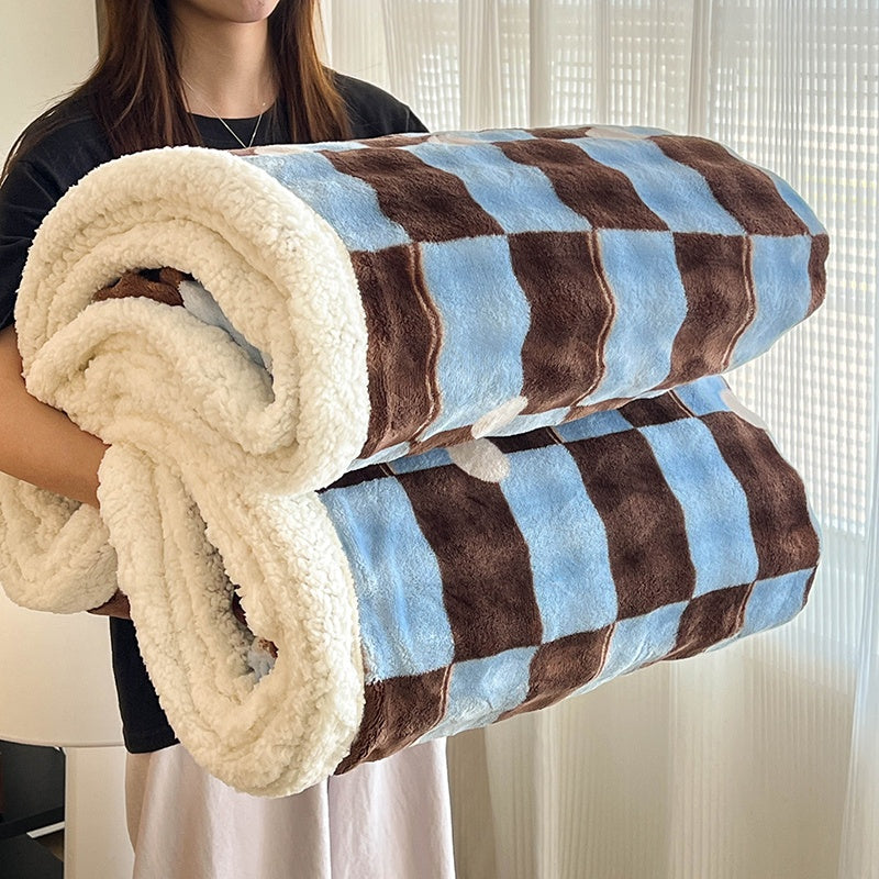 Heavyweight King Size Bed Blanket | Machine Washable, Gravity Blanket for Sofa Cover, Dormitory and Bedroom Cozy Bedding, Winter Living Room and Bedroom, DecorChristmas Gifts, Flannel Polyester